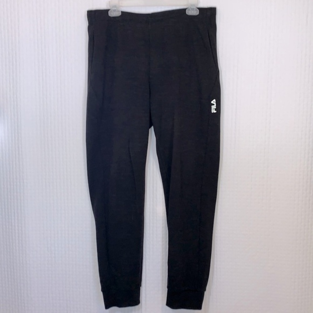 Fila ‘Live in Motion’ men’s heathered black sweatpants joggers. Large. EUC - Picture 2 of 9